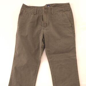 GAP Olive Green Chino Pants Straight Leg Mens 35x32